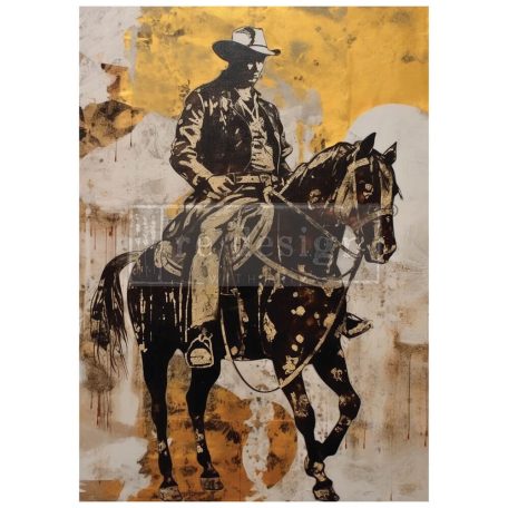 Re-Design with Prima Decoupage Fiber Cowboy Cavalry Decoupage papír A1 (1 db)