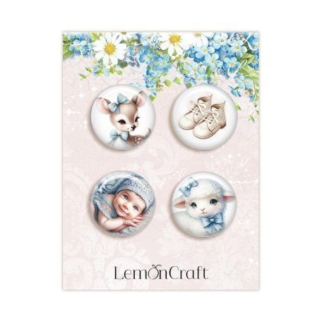 LemonCraft Díszítőelem 2.5 cm - Cotton Candy Boy - Buttons (1 csomag)