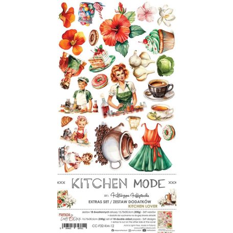 Craft O'Clock Kivágóív Kitchen Mode Kitchen Lover Extras to Cut Set (18 ív)