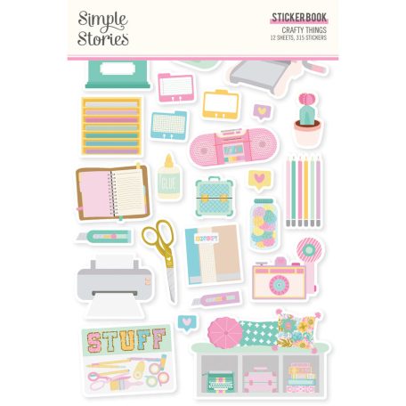 Simple Stories Crafty Things Matrica Sticker Book 12 ív