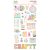 Simple Stories Crafty Things Chipboard matrica Chipboard Stickers  1 ív