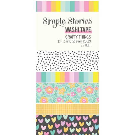 Simple Stories Crafty Things Dekorációs ragasztószalag Washi Tape 5 db