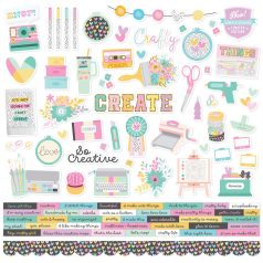   Simple Stories Crafty Things Matrica Cardstock Stickers 12" (30 cm) 1 ív