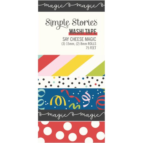 Simple Stories Say Cheese Magic Dekorációs ragasztószalag Washi Tape 5 db