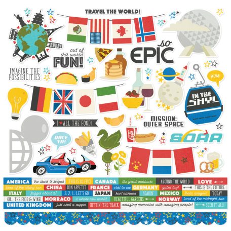 Simple Stories Say Cheese Epic Matrica Cardstock Stickers 12" (30 cm) 1 ív