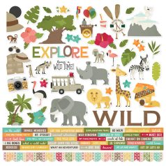   Simple Stories Say Cheese Wild Matrica Cardstock Stickers 12" (30 cm) 1 ív