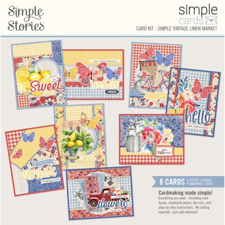 Simple Stories Simple Vintage Linen Market Kivágatok Simple Cards Kit 1 csomag