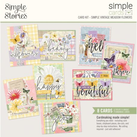 Simple Stories Simple Vintage Meadow Flowers Kivágatok Simple Cards Kit 1 csomag