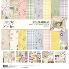   Simple Stories Simple Vintage Meadow Flowers Scrapbook papírkészlet Collection Kit 12" (30 cm) 1 csomag