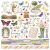 Simple Stories Simple Vintage Meadow Flowers Matrica Cardstock Stickers 12" (30 cm) 1 ív