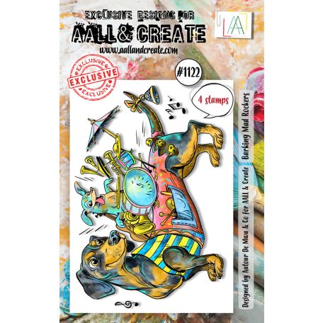 AALL & CREATE Szilikonbélyegző A7 - Barking Mad Rockers - Stamp Set (1 db)