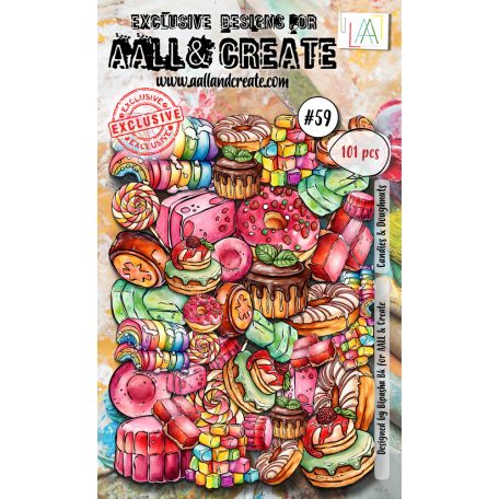 AALL & CREATE Kivágatok - Candies & Doughnuts - Ephemera Die-Cuts (1 csomag)