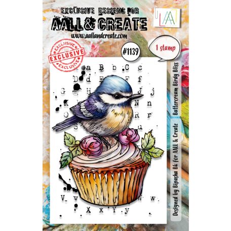 AALL & CREATE Szilikonbélyegző A7 - Buttercream Birdy Bliss - Stamp Set (1 db)