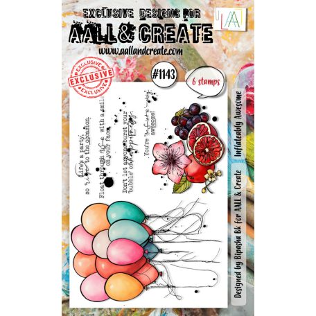 AALL & CREATE Szilikonbélyegző A6 - Inflateably Awesome - Stamp Set (1 db)