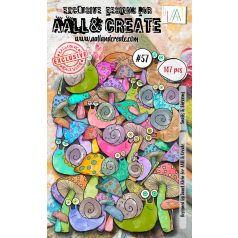   AALL & CREATE Kivágatok - Snails & Shrooms - Ephemera Die-Cuts (1 csomag)