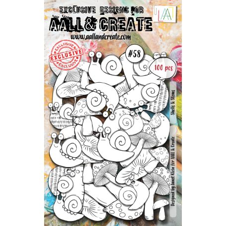 AALL & CREATE Kivágatok - Shells & Stems - Ephemera Die-Cuts (1 csomag)