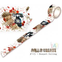   AALL & CREATE Dekorációs ragasztószalag 25mm - Bouquet Calling - Washi Tape (1 db)