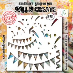 AALL & CREATE Stencil 6" (15 cm) - Party Time (1db)