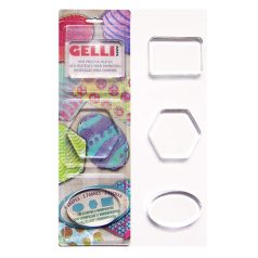   GELLI Arts Géllemez készlet  - Minis-Oval, Rectangle, HexagonGel Printing Plate (3 db)