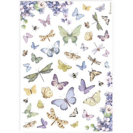 Stamperia Best Sellers Rizspapír A4 Butterflies Rice Paper (1 ív)