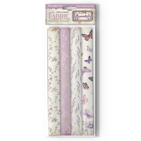 Stamperia Lavender Textíl lapok 12" (30 cm)  Fabric Sheets (1 csomag)