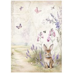 Stamperia Lavender Rizspapír A4 Bunny Rice Paper (1 ív)