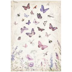   Stamperia Lavender Rizspapír A4 Butterfly Rice Paper (1 ív)