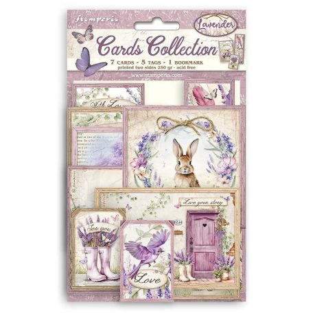 Stamperia Kivágatok Lavender Cards Collection (1 csomag)