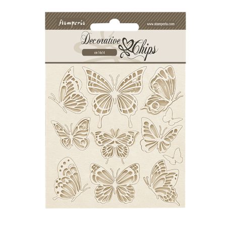 Stamperia Lavender Chipboard 14x14 cm Butterfly Decorative Chips (1 ív)