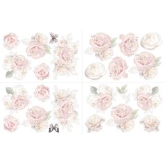   Hokus Pokus Jardin de Roses Transzfer fólia 17"X12" (44x30 cm) Decor Transfers (4 ív)
