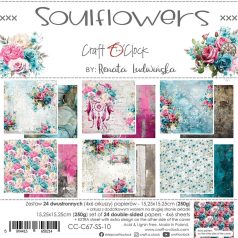   Craft O'Clock Scrapbook papírkészlet 6" (15 cm) Soulflowers Paper Collection Set (24 ív)