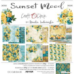   Craft O'Clock Scrapbook papírkészlet 12" (30 cm) Sunset Mood Paper Collection Set (6 ív)