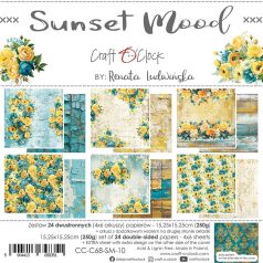   Craft O'Clock Scrapbook papírkészlet 6" (15 cm) Sunset Mood Paper Collection Set (24 ív)