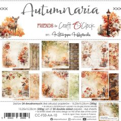   Craft O'Clock Scrapbook papírkészlet 6" (15 cm) Autumnaria Paper Collection Set (24 ív)
