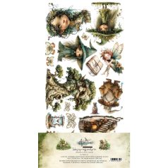   Alchemy of Art Kivágóív 6"x12" (15cm x 30 cm) - Tales of Moss and Fern -  - Extras to Cut Set (1 csomag)