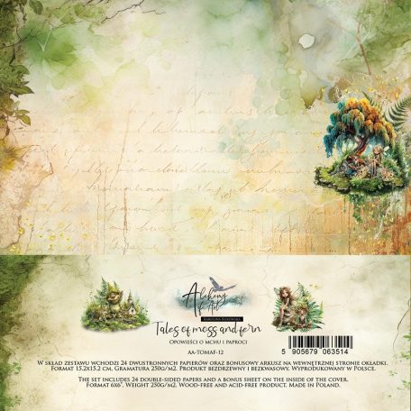 Alchemy of Art Scrapbook papírkészlet 6" (15 cm) - Tales of Moss and Fern - Paper Pad (24 lap)