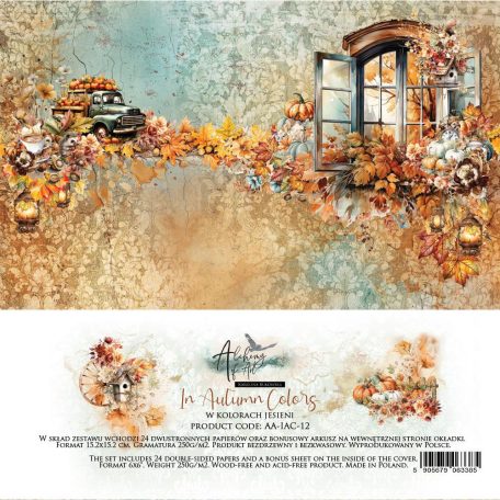 Alchemy of Art Scrapbook papírkészlet 6" (15 cm) - In Autumn Colors - Paper Pad (24 lap)