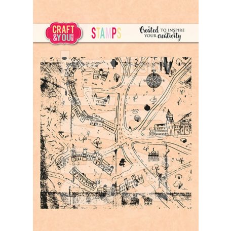 Craft & You Szilikonbélyegző Old Town Map Clear Stamps (1 db)