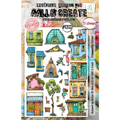 AALL & CREATE Szilikonbélyegző A5 - Community Corner - Stamp Set (1 db)