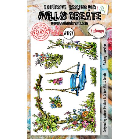 AALL & CREATE Szilikonbélyegző A6 - Swing Garden - Stamp Set (1 db)