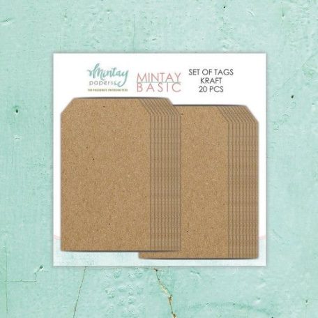 Mintay Papers Mintay Basic Címkék TAGS - kraft  20 db