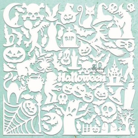 Mintay Papers Chipboard 12" (30 cm) - Decor - Halloween Mix - Chippies (1 ív)