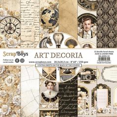   ScrapBoys Art Decoria Scrapbook papírkészlet Paper Pad 8" (20 cm) 12 lap