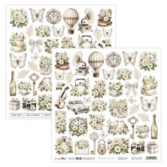   ScrapBoys Romantic Garden Kivágóív Elements to cut 12" (30 cm) 1 ív