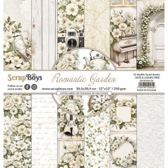   ScrapBoys Romantic Garden Scrapbook papírkészlet Paper Pad 12" (30 cm) 12 lap