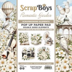   ScrapBoys Romantic Garden Kivágóív készlet Pop Up 6" (15 cm) 24 lap