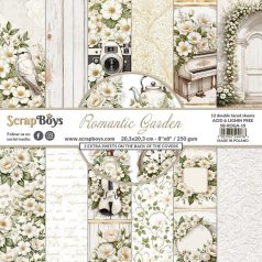   ScrapBoys Romantic Garden Scrapbook papírkészlet Paper Pad 8" (20 cm) 12 lap