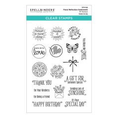   Spellbinders Szilikonbélyegző Floral Reflection Sentiments Clear Stamps (1 csomag)