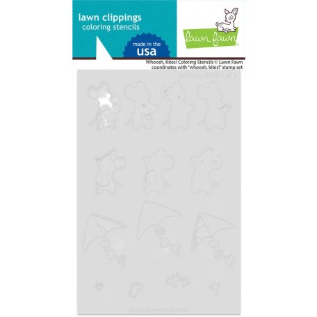 Lawn Fawn Whoosh, Kites! Stencil LF3544 Lawn Clippings Coloring Stencils (1 csomag)