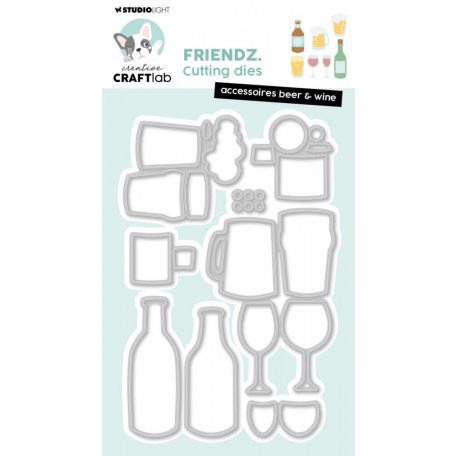 Creative Craftlab Accessoires beer & wine Friendz Vágósablon CCL Cutting Die 1 csomag